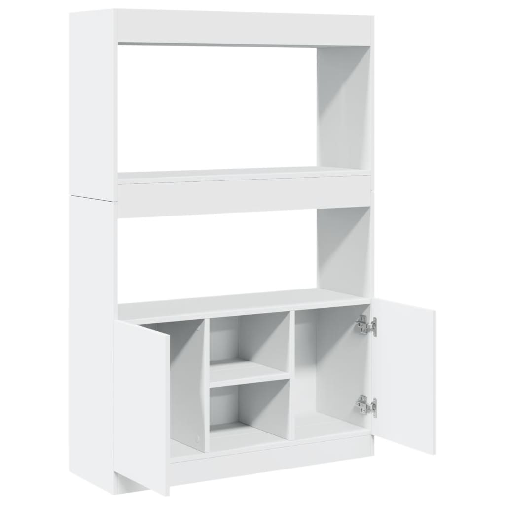 Credenza Bianca 92x33x140 cm in Truciolato | homemem39