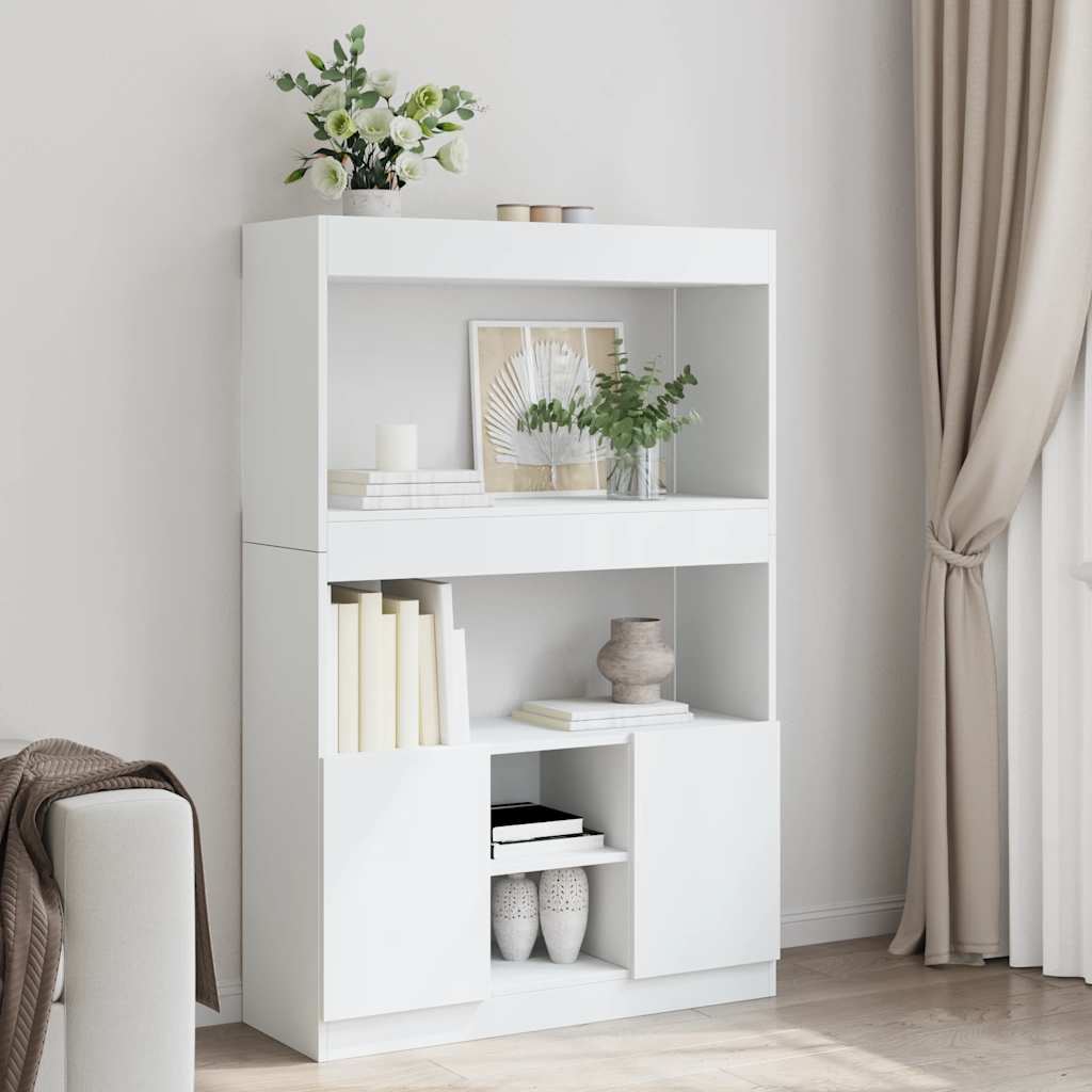 Credenza Bianca 92x33x140 cm in Truciolato | homemem39