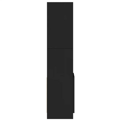 Credenza Nera 92x33x140 cm in Legno Multistrato | homemem39