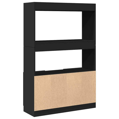 Credenza Nera 92x33x140 cm in Legno Multistrato | homemem39