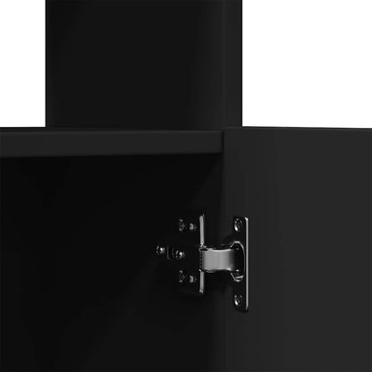 Credenza Nera 92x33x140 cm in Legno Multistrato | homemem39