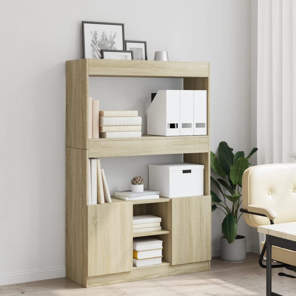 Credenza Rovere Sonoma 92x33x140 cm in Legno Multistrato | homemem39
