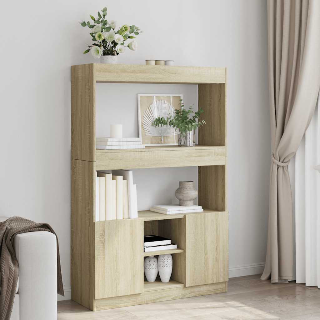 Credenza Rovere Sonoma 92x33x140 cm in Legno Multistrato | homemem39