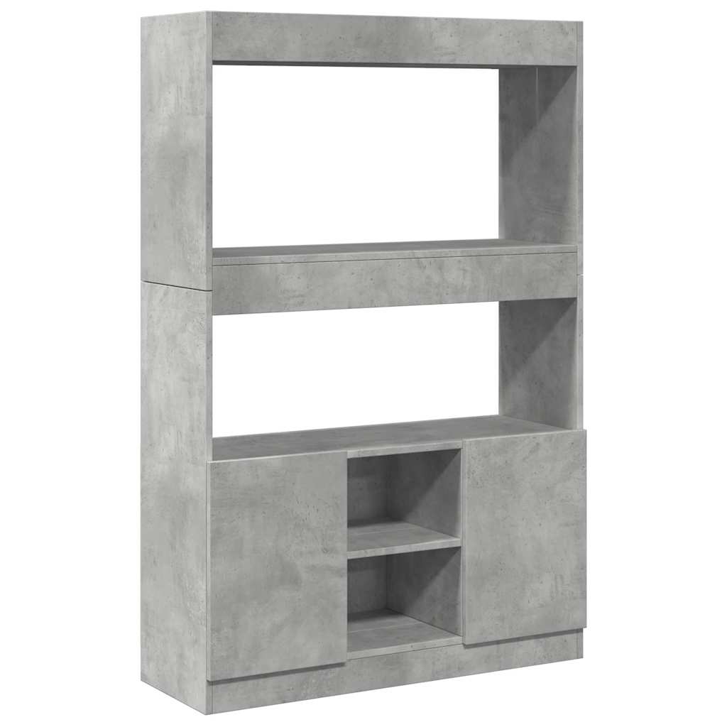 Credenza Grigio Cemento 92x33x140 cm in Legno Multistrato | homemem39