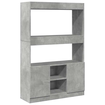 Credenza Grigio Cemento 92x33x140 cm in Legno Multistrato | homemem39