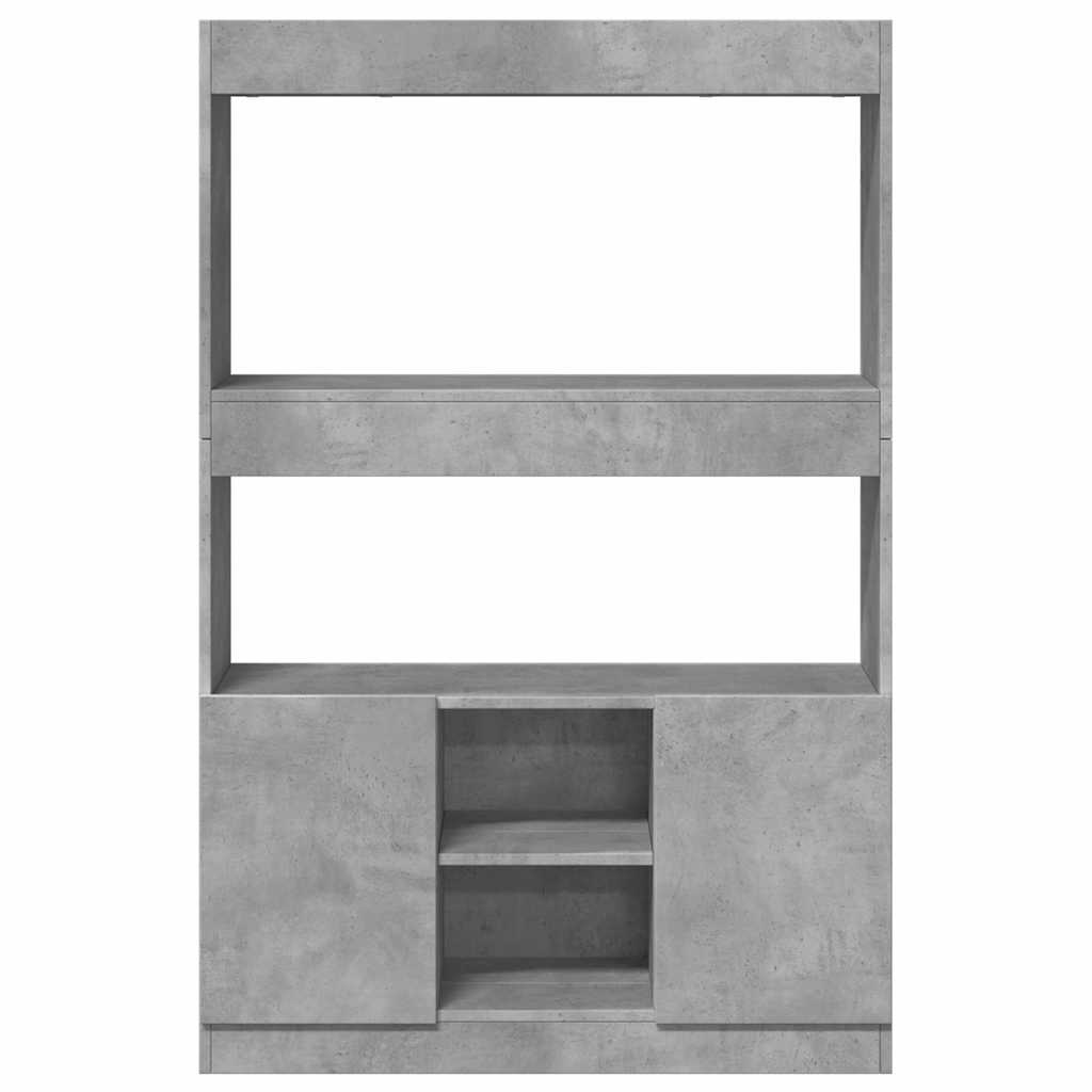 Credenza Grigio Cemento 92x33x140 cm in Legno Multistrato | homemem39