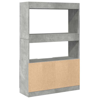 Credenza Grigio Cemento 92x33x140 cm in Legno Multistrato | homemem39