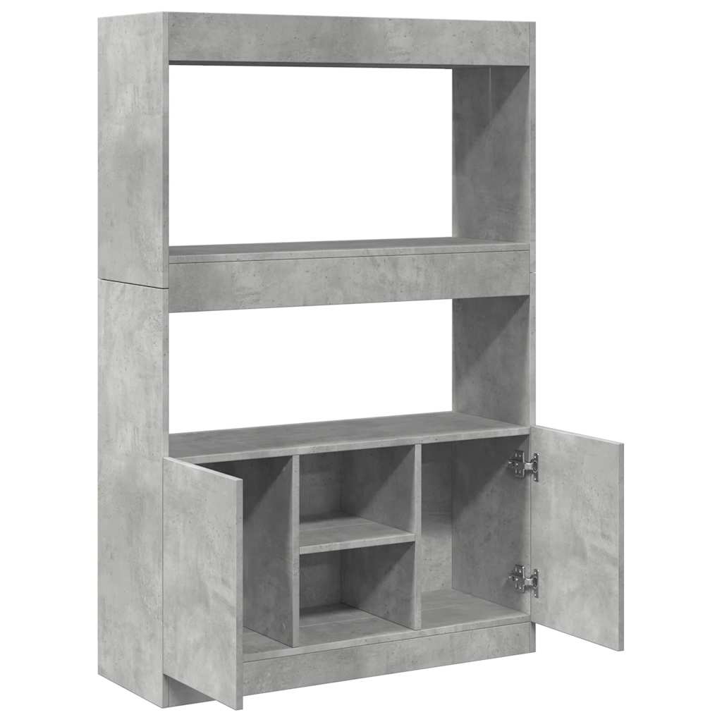 Credenza Grigio Cemento 92x33x140 cm in Legno Multistrato | homemem39
