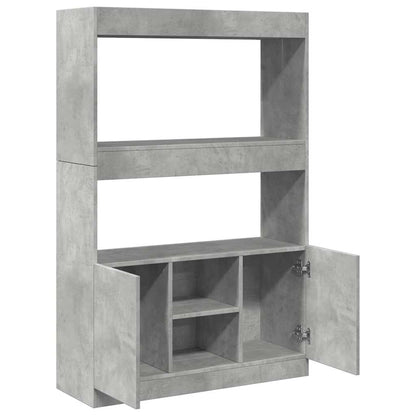 Credenza Grigio Cemento 92x33x140 cm in Legno Multistrato | homemem39