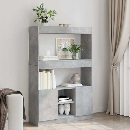Credenza Grigio Cemento 92x33x140 cm in Legno Multistrato | homemem39