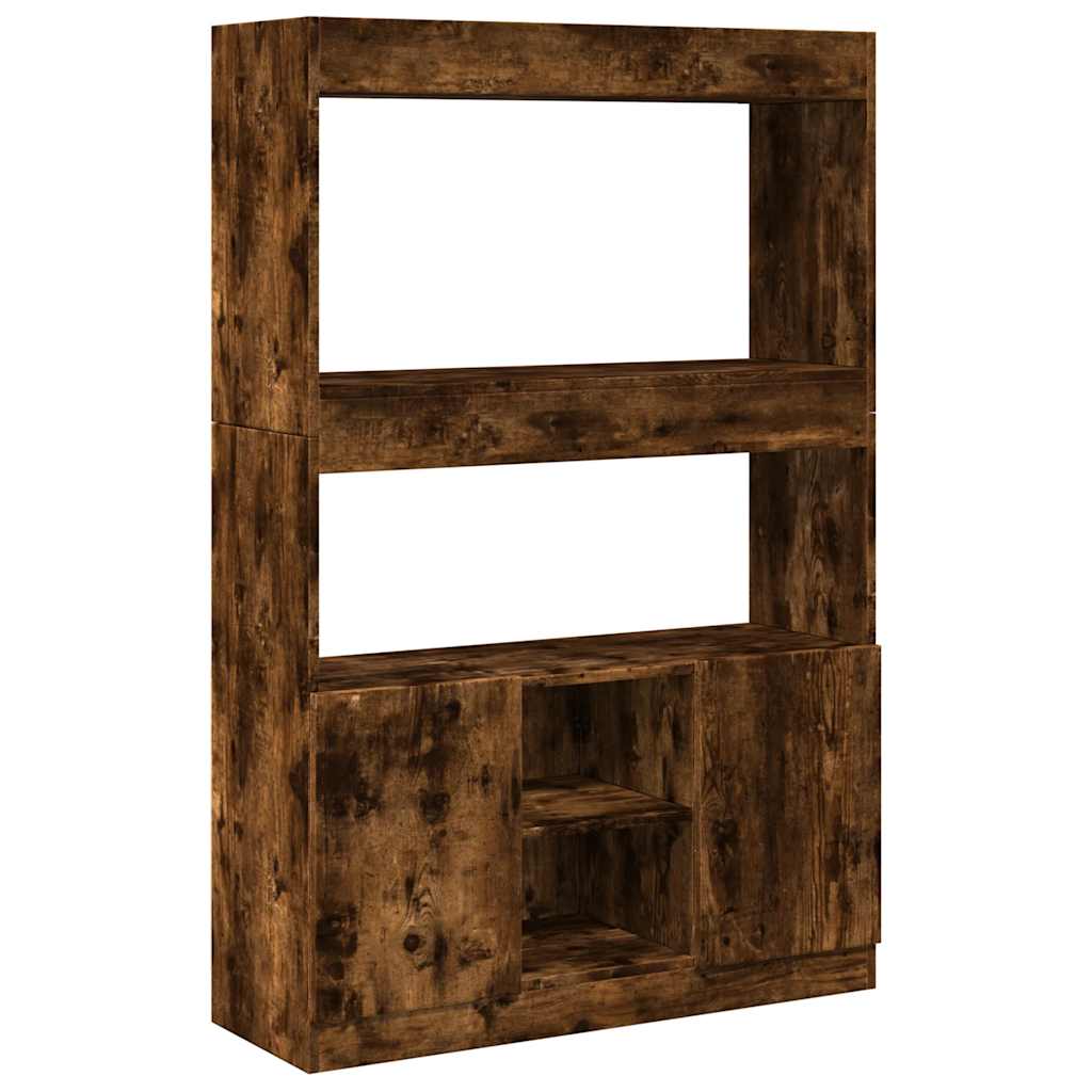 Credenza Rovere Fumo 92x33x140 cm in Legno Multistrato | homemem39