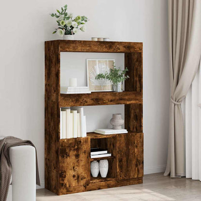 Credenza Rovere Fumo 92x33x140 cm in Legno Multistrato | homemem39