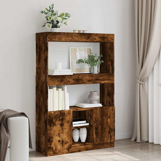 Credenza Rovere Fumo 92x33x140 cm in Legno Multistrato | homemem39