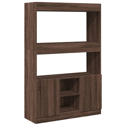 Credenza Rovere Marrone 92x33x140 cm in Legno Multistrato | homemem39
