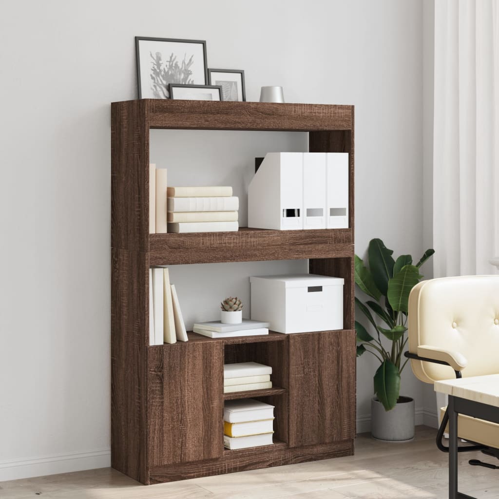 Credenza Rovere Marrone 92x33x140 cm in Legno Multistrato | homemem39