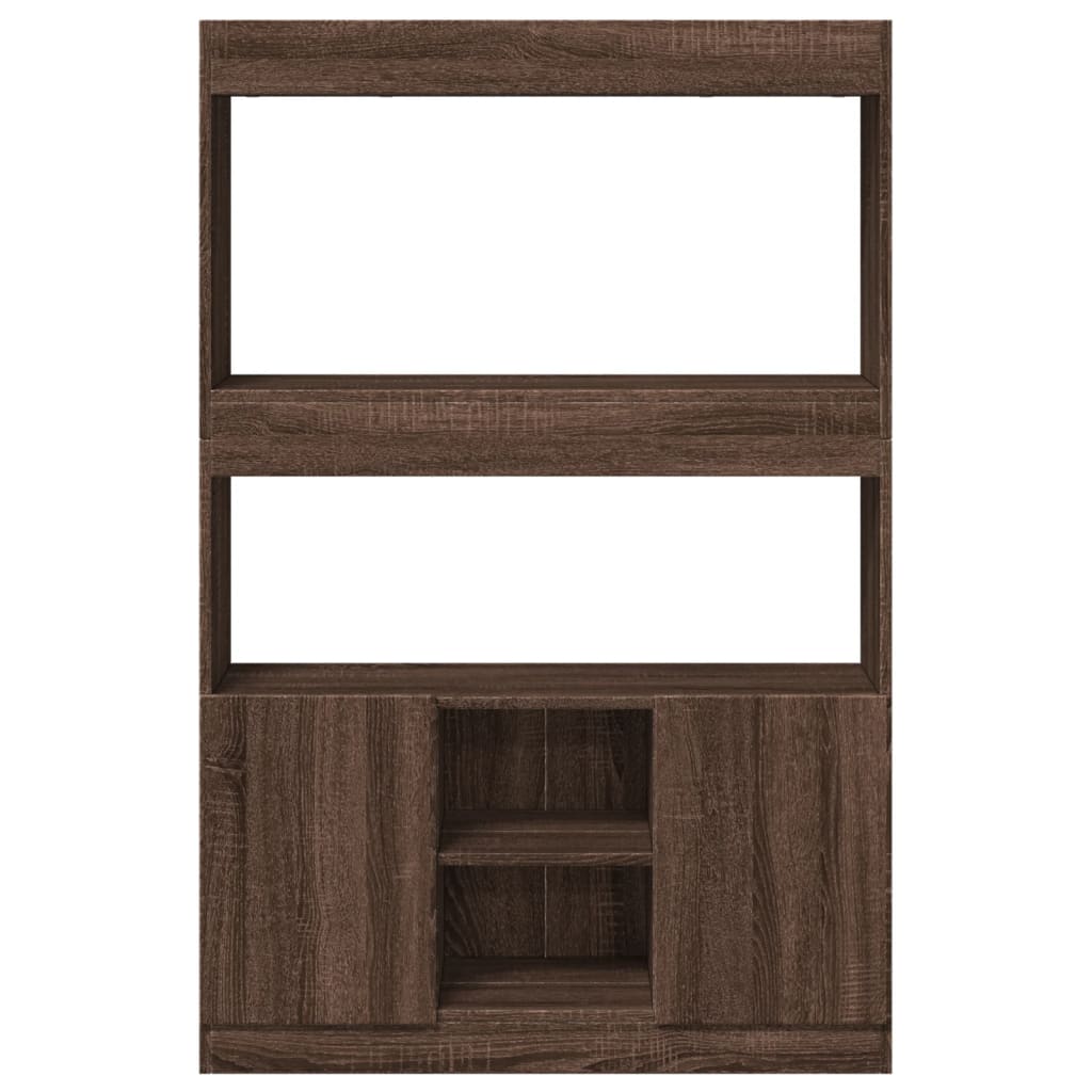 Credenza Rovere Marrone 92x33x140 cm in Legno Multistrato | homemem39