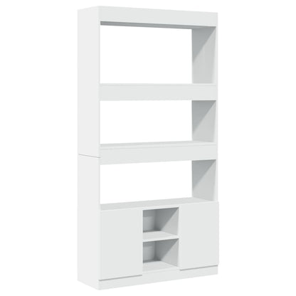 Credenza Bianca 92x33x180 cm in Legno Multistrato | homemem39
