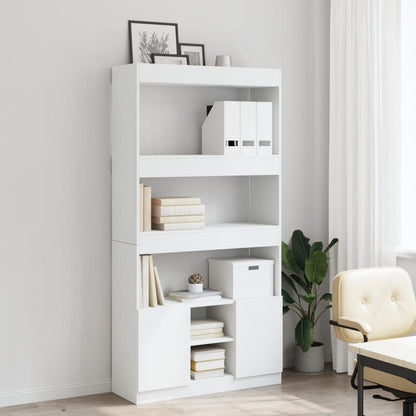Credenza Bianca 92x33x180 cm in Legno Multistrato | homemem39