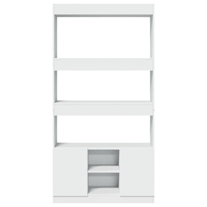 Credenza Bianca 92x33x180 cm in Legno Multistrato | homemem39
