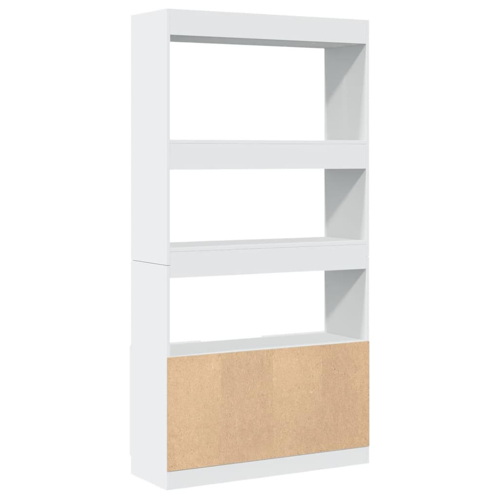 Credenza Bianca 92x33x180 cm in Legno Multistrato | homemem39