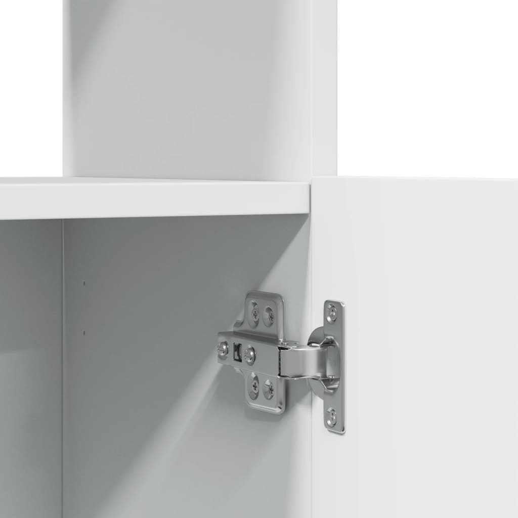 Credenza Bianca 92x33x180 cm in Legno Multistrato | homemem39