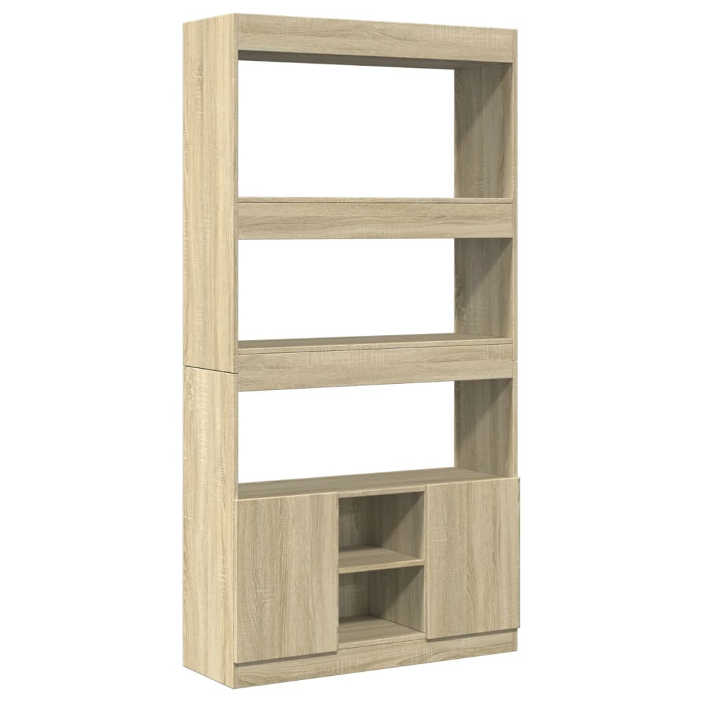Credenza Rovere Sonoma 92x33x180 cm in Legno Multistrato | homemem39