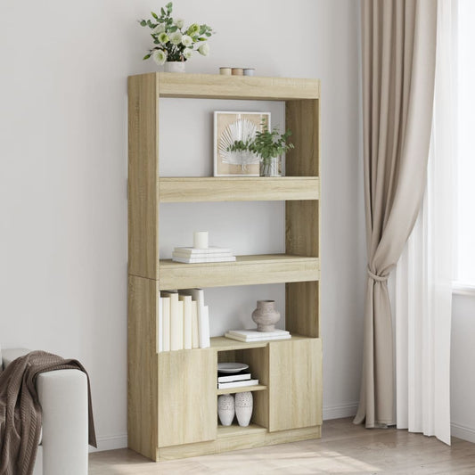 Credenza Rovere Sonoma 92x33x180 cm in Legno Multistrato | homemem39