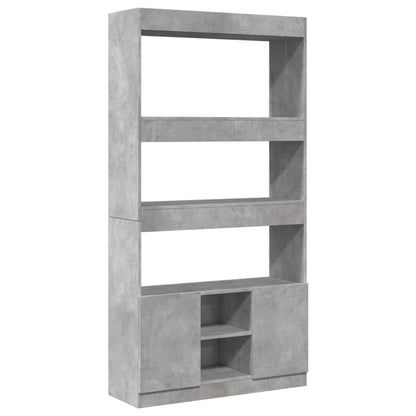 Credenza Grigio Cemento 92x33x180 cm in Legno Multistrato | homemem39