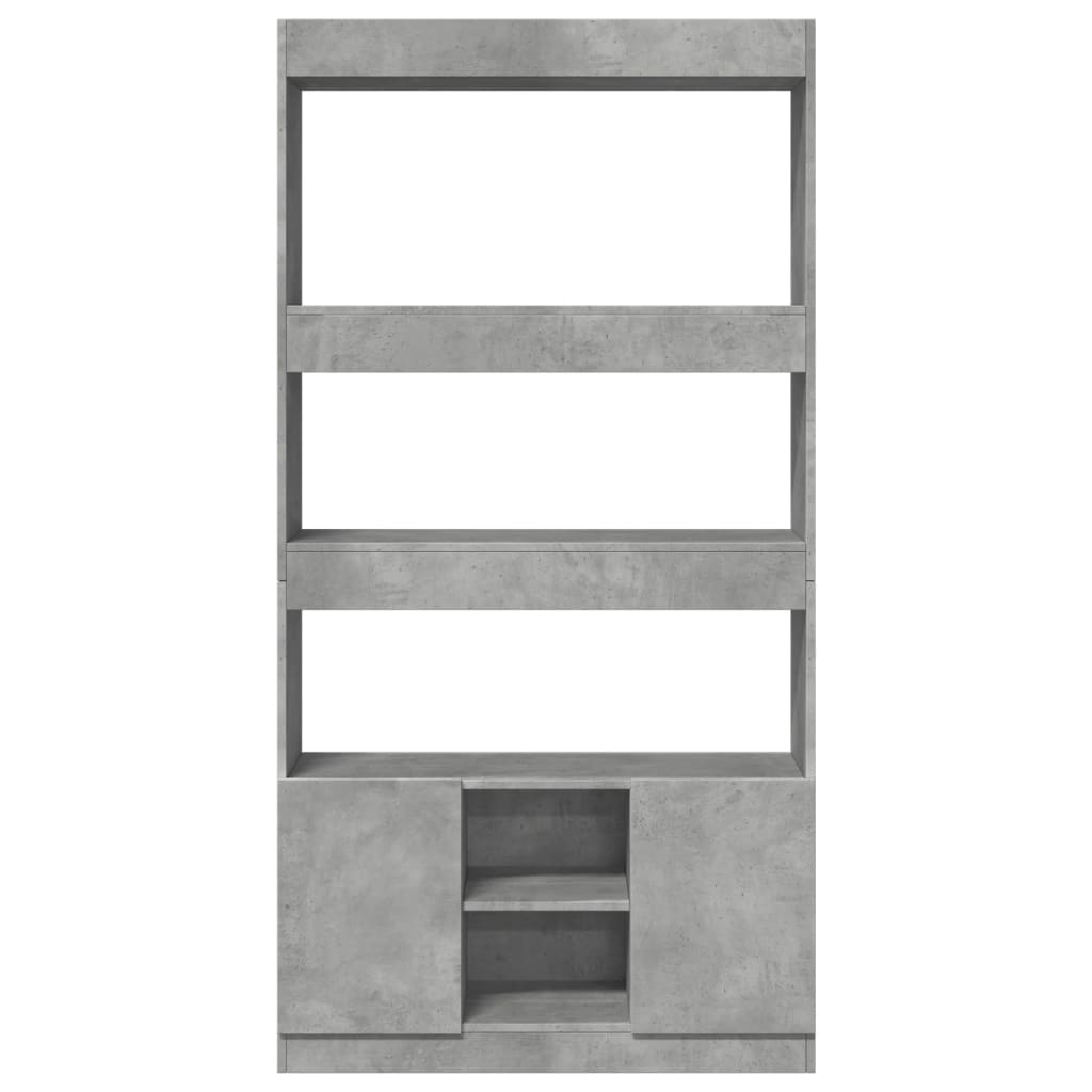 Credenza Grigio Cemento 92x33x180 cm in Legno Multistrato | homemem39