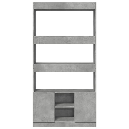Credenza Grigio Cemento 92x33x180 cm in Legno Multistrato | homemem39