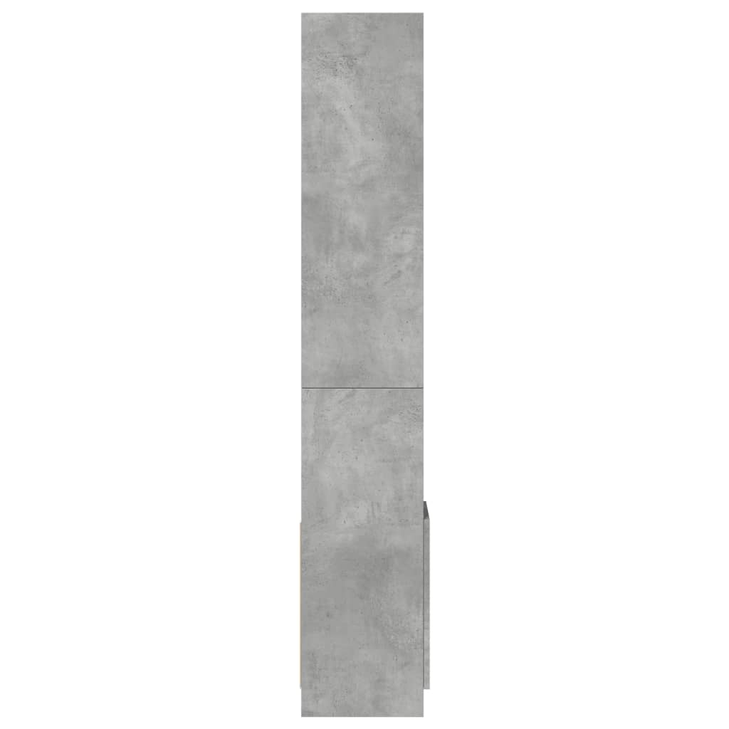 Credenza Grigio Cemento 92x33x180 cm in Legno Multistrato | homemem39