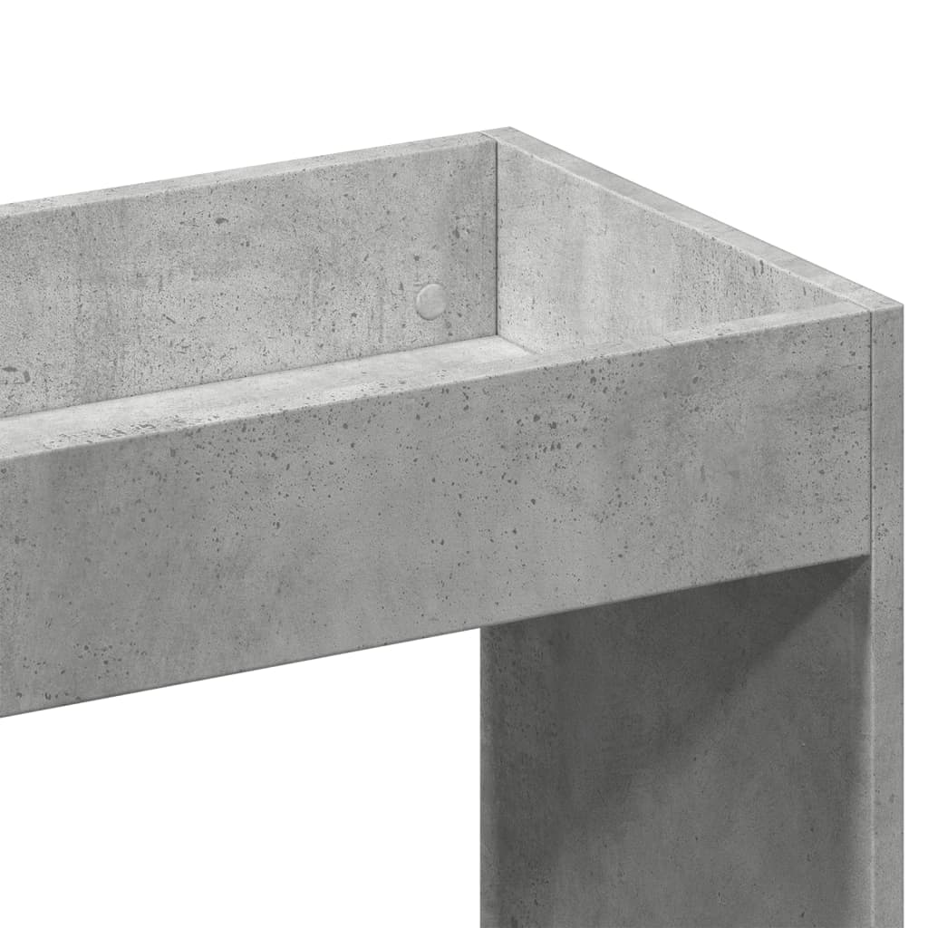 Credenza Grigio Cemento 92x33x180 cm in Legno Multistrato | homemem39
