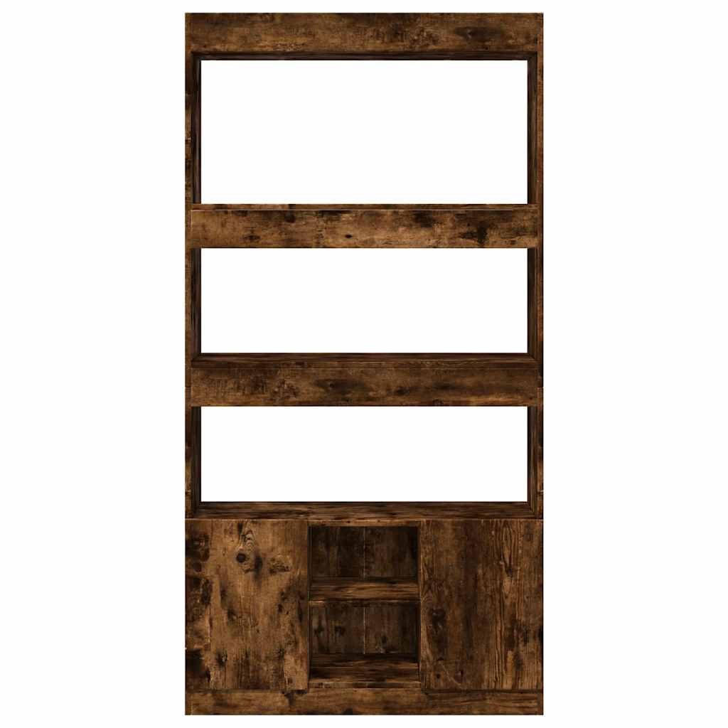Credenza Rovere Fumo 92x33x180 cm in Legno Multistrato | homemem39