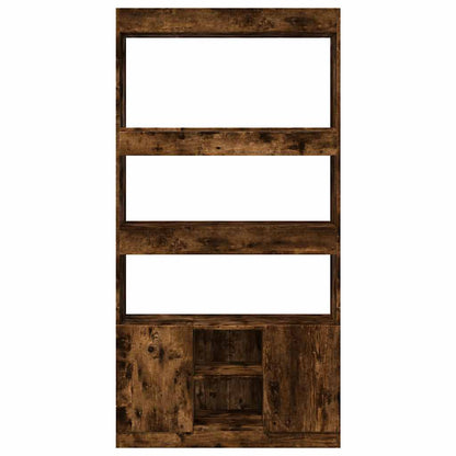 Credenza Rovere Fumo 92x33x180 cm in Legno Multistrato | homemem39