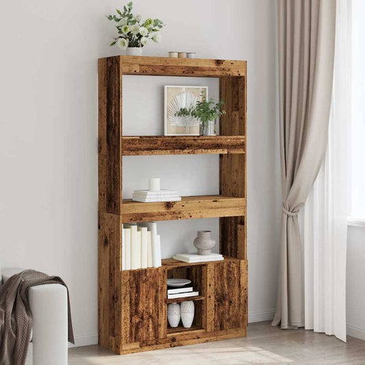 Credenza Legno Antico 92x33x180 cm in Legno Multistrato | homemem39