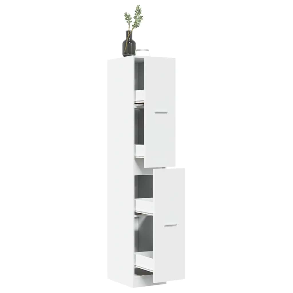 Mobiletto da Farmacia Bianco 30x41x174,5 cm Legno Agglomerato | homemem39