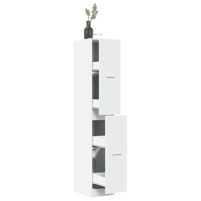 Mobiletto da Farmacia Bianco 30x41x174,5 cm Legno Agglomerato | homemem39