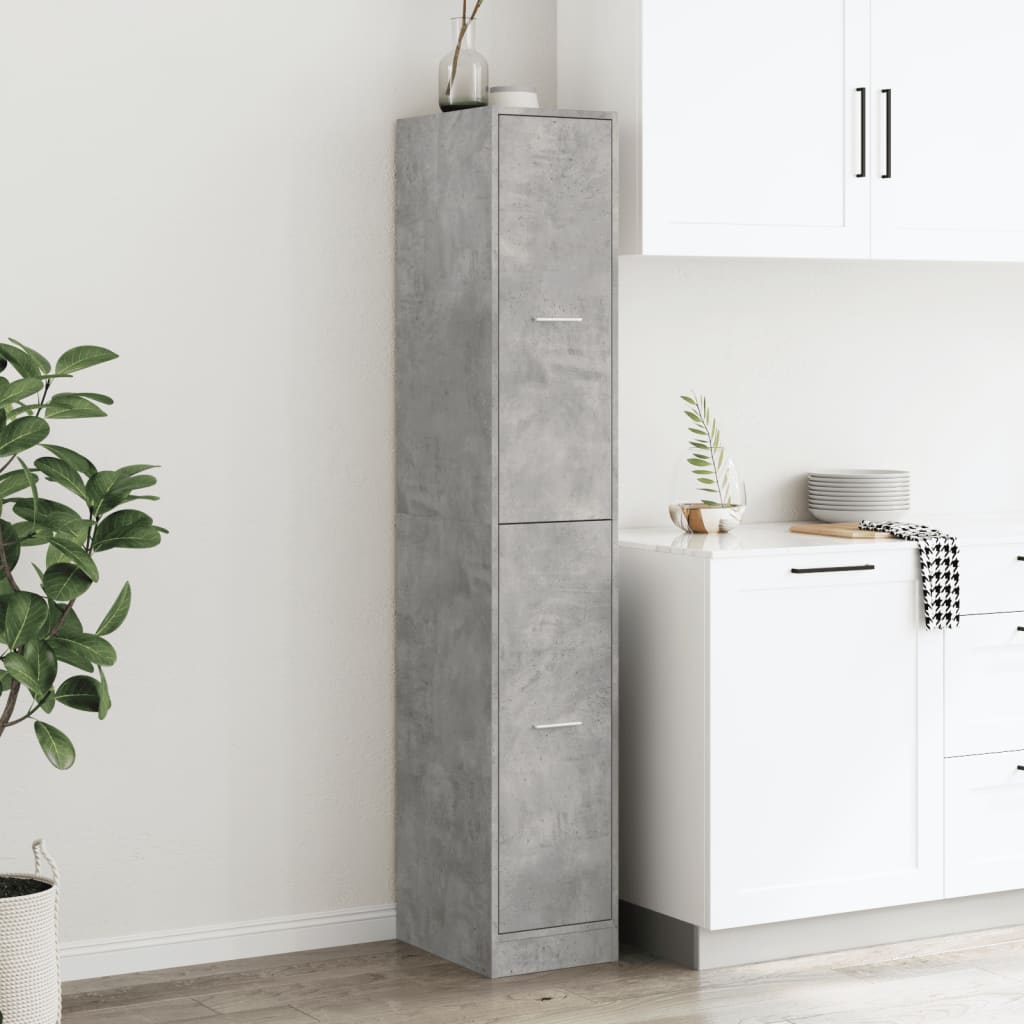 Armadietto da Farmacia Grigio Cemento 30x41x174,5 cm Truciolato | homemem39