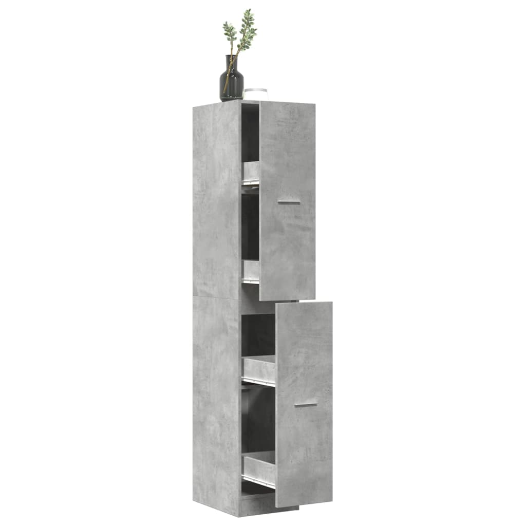 Armadietto da Farmacia Grigio Cemento 30x41x174,5 cm Truciolato | homemem39