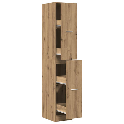 Armadietto da Farmacia Rovere 30x41x174,5 cm in Truciolato