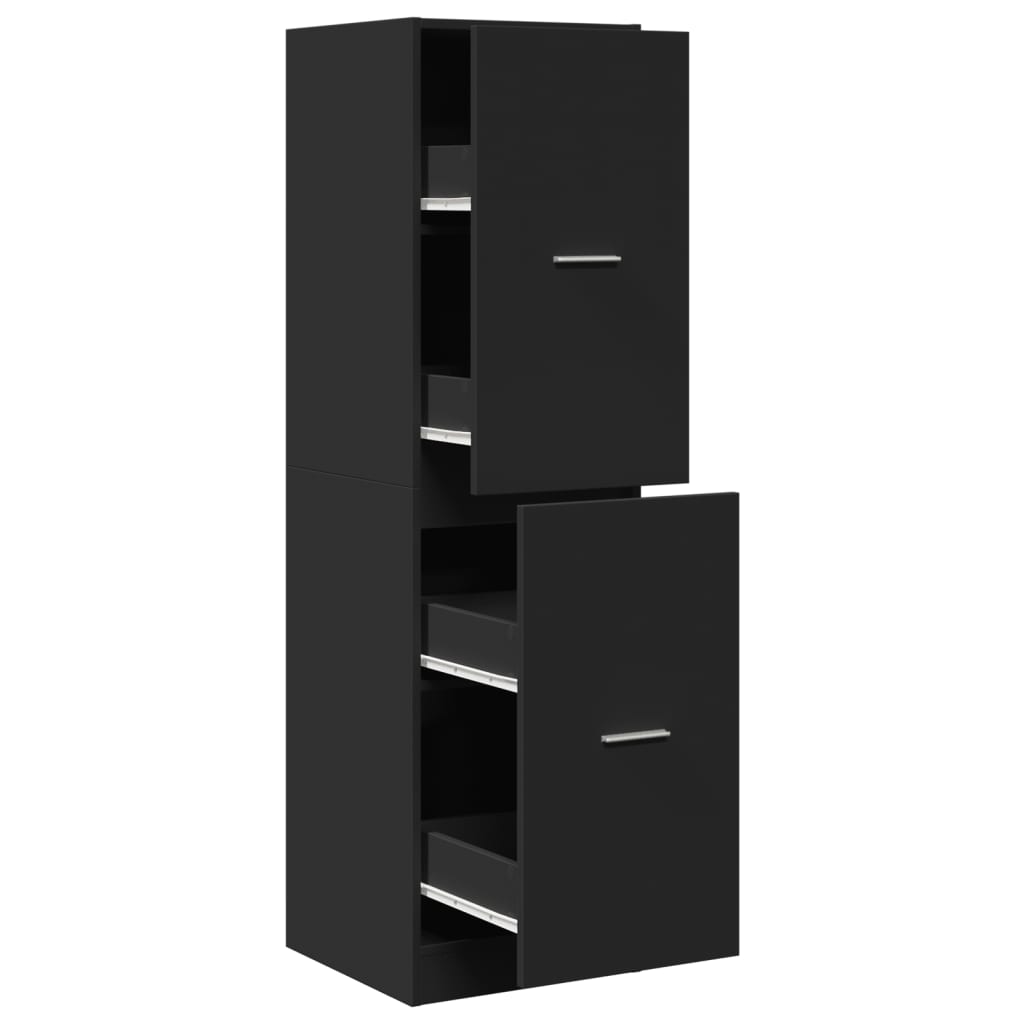 Armadietto da Farmacia Nero 40x41x144,5 cm in Truciolato | homemem39