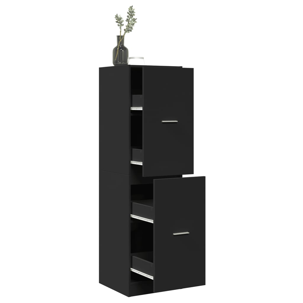 Armadietto da Farmacia Nero 40x41x144,5 cm in Truciolato | homemem39