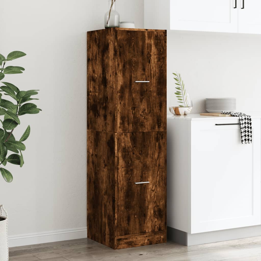 Armadietto da Farmacia Rovere Fumo 40x41x144,5 cm in Truciolato | homemem39