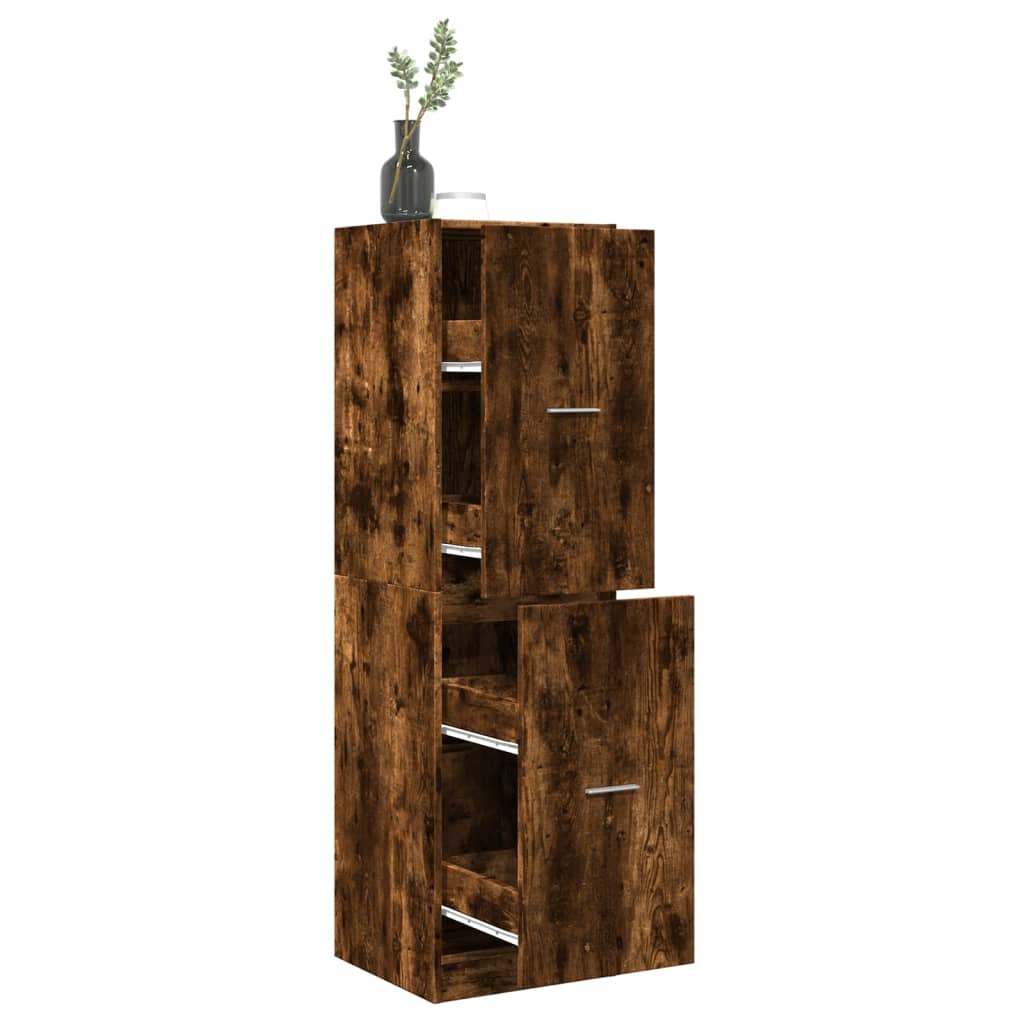 Armadietto da Farmacia Rovere Fumo 40x41x144,5 cm in Truciolato | homemem39