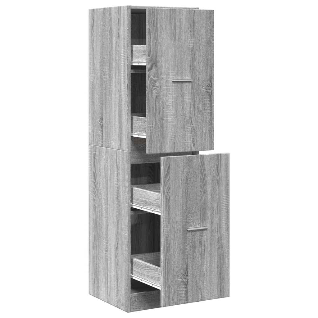 Armadietto da Farmacia Grigio Sonoma 40x41x144,5 cm Truciolato | homemem39