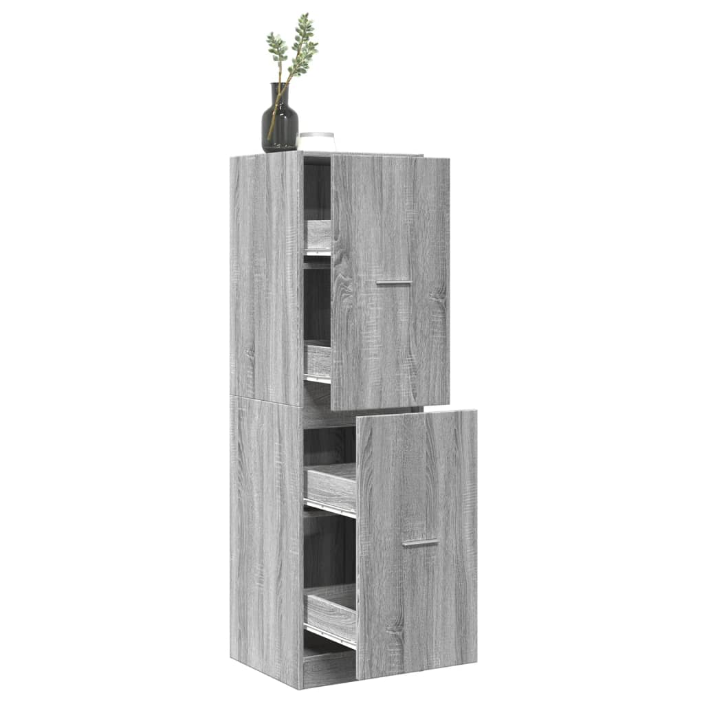 Armadietto da Farmacia Grigio Sonoma 40x41x144,5 cm Truciolato | homemem39