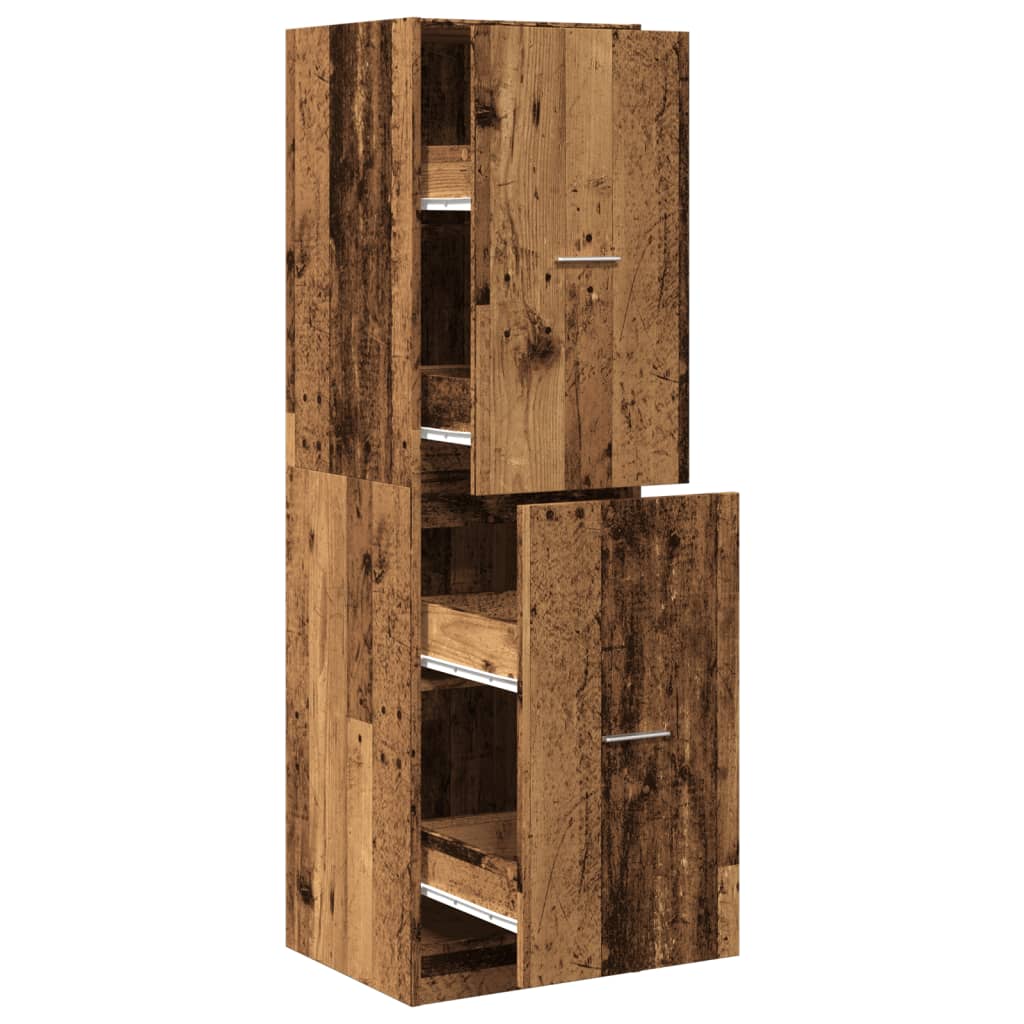Armadietto da Farmacia Legno Vecchio 40x41x144,5 cm Truciolato | homemem39