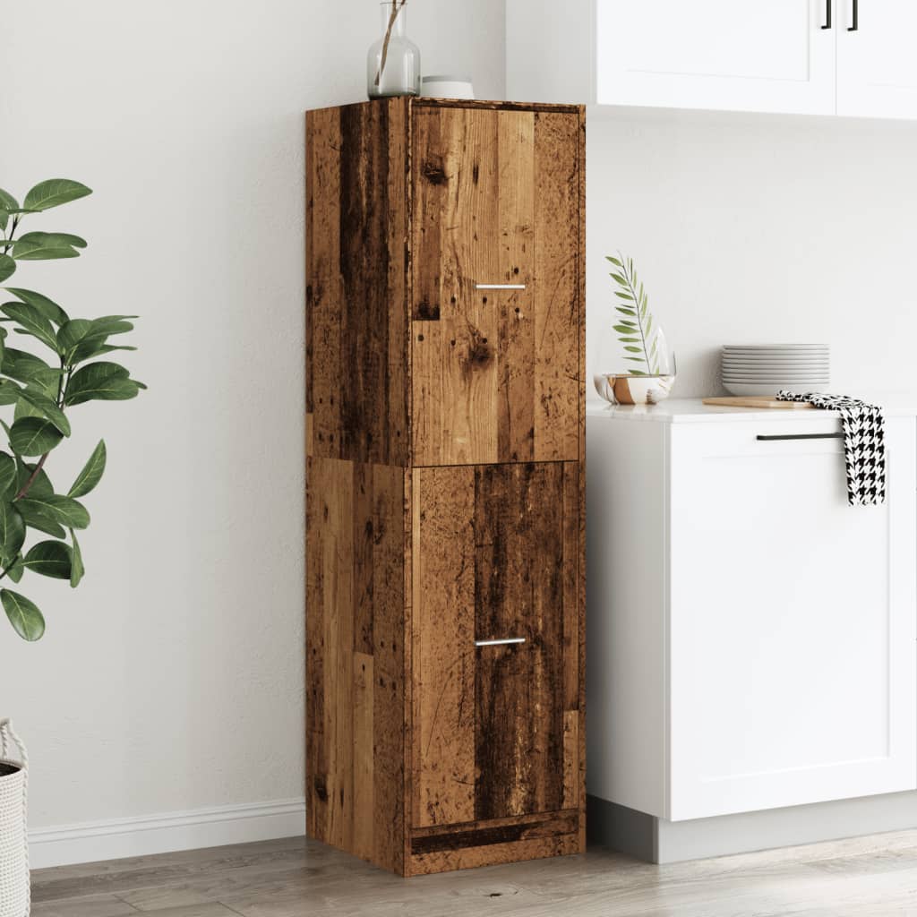 Armadietto da Farmacia Legno Vecchio 40x41x144,5 cm Truciolato | homemem39