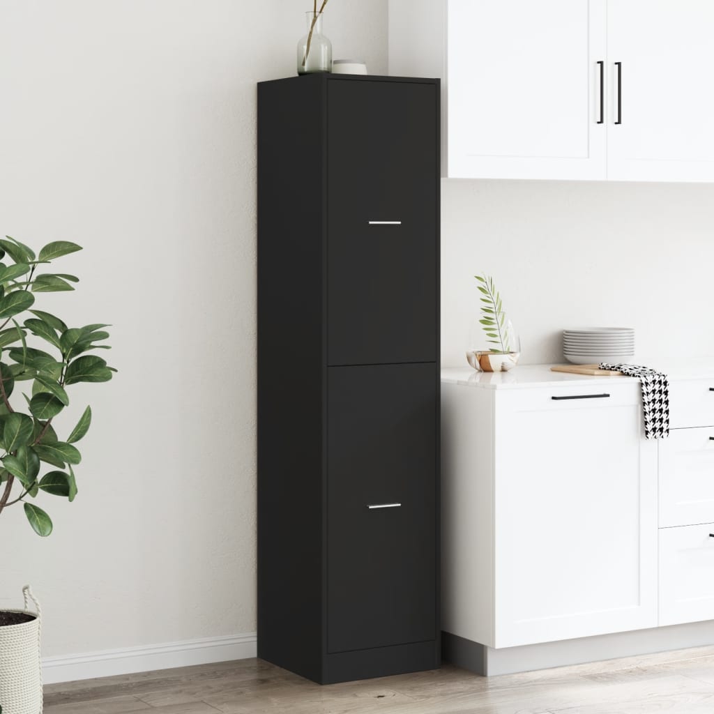 Armadietto da Farmacia Nero 40x41x174,5 cm in Truciolato | homemem39