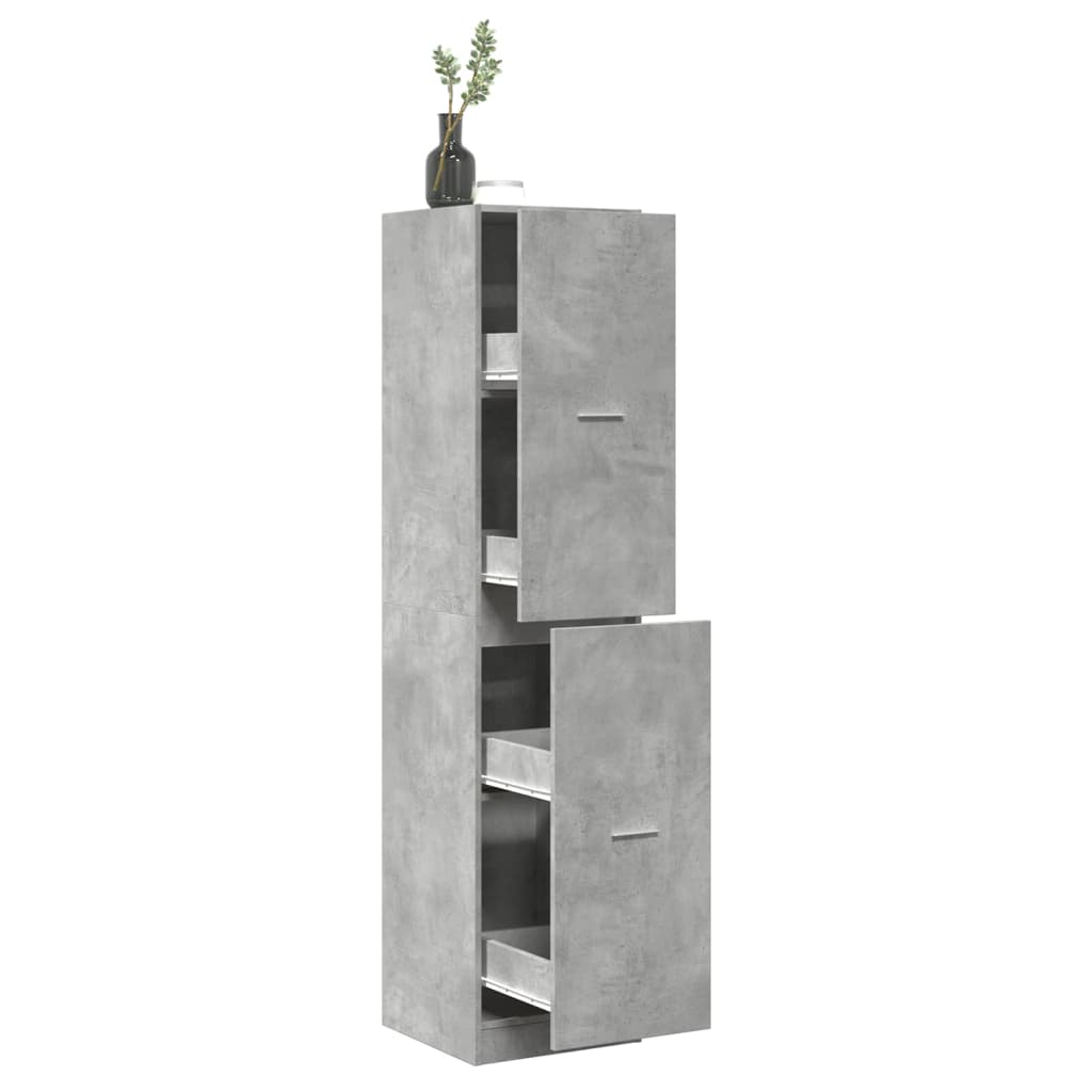 Armadietto da Farmacia Grigio Cemento 40x41x174,5 cm Truciolato | homemem39